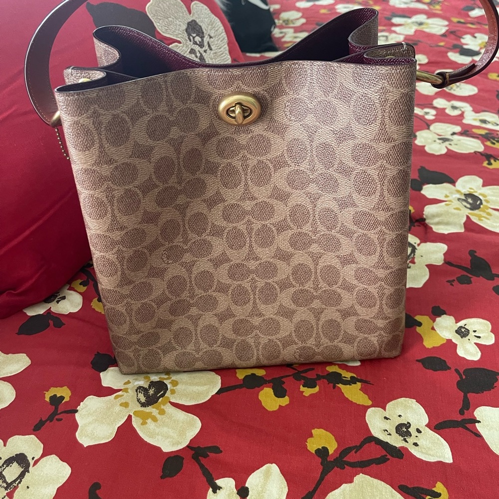 Brown and Tan Coach Purse